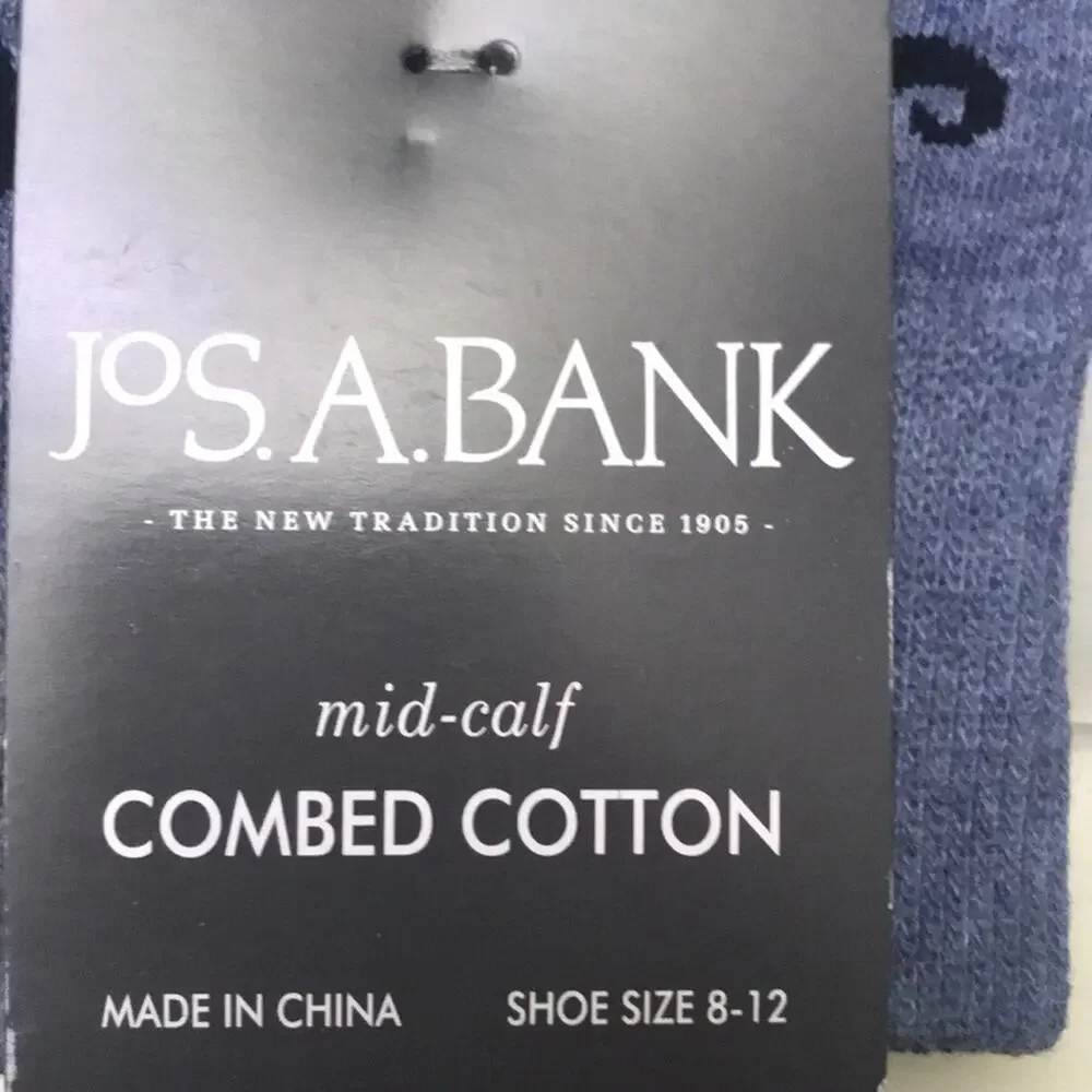 Jos. A. Bank Mustache Socks Heather Blue